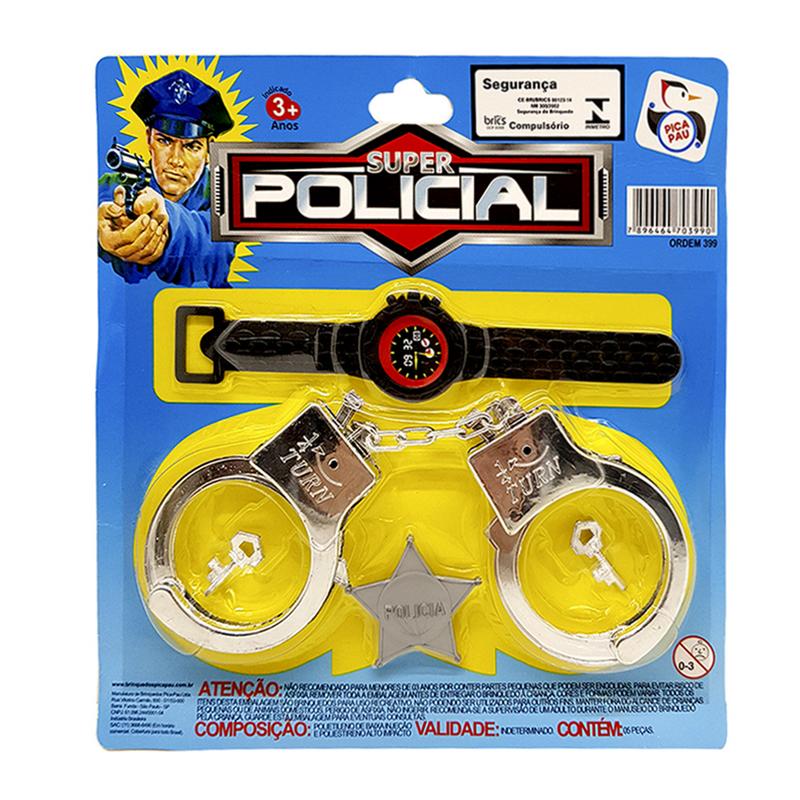 KIT POLICIAL 399 KIT POLICIAL 399, KIT POLICIAL PLASTICO, KIT POLICIAL BRINQUEDO, BRINQUEDO POLICIA, KIT POLCIIA, POLICIA-Brinquedos