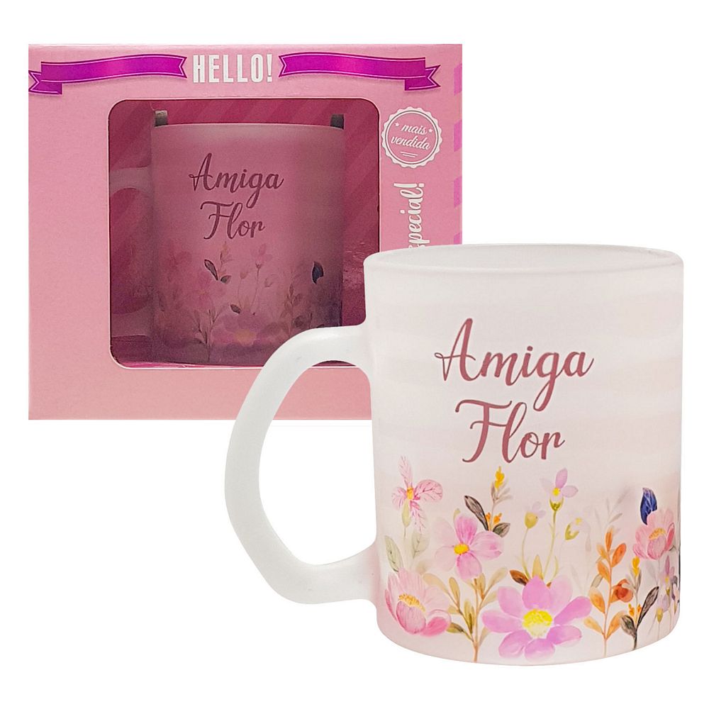 CANECA GM VIDRO AMIGA 330ML A8-1 CANECA VIDRO FOSCO AMIGA 330ML A8-1, CANECA VIDRO FOSCO AMIGA, CANECA VIDRO AMIGA, CANECA GOLDEN MAYA AMIGA, CANECA AMIGA, CANECA VIDRO, CANECA Cozinha
