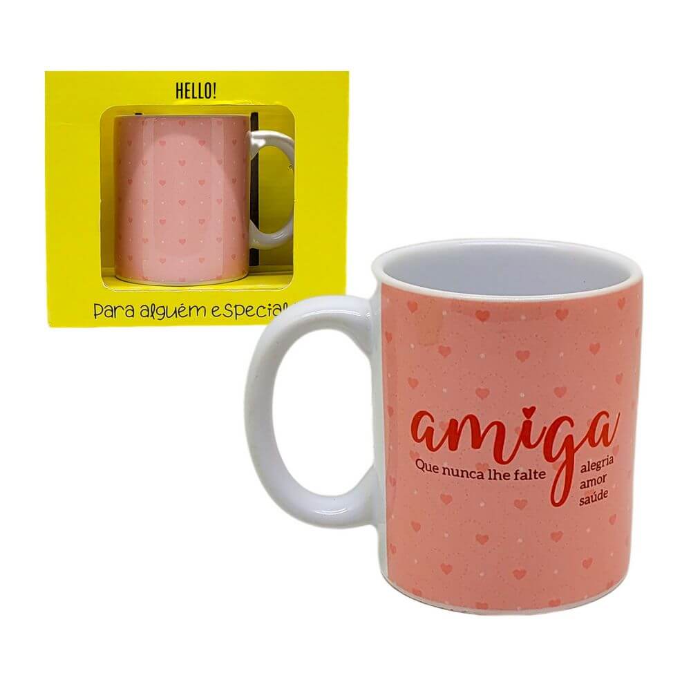 CANECA GM AMIGA NUNCA LHE 330ML A19-1 CANECA AMIGA NUNCA LHE 330ML A19-1, CANECA AMIGA, CANECA, CANECA DECORADA, CANECA PRESENTE AMIGA, CANECA CERAMICA Cozinha