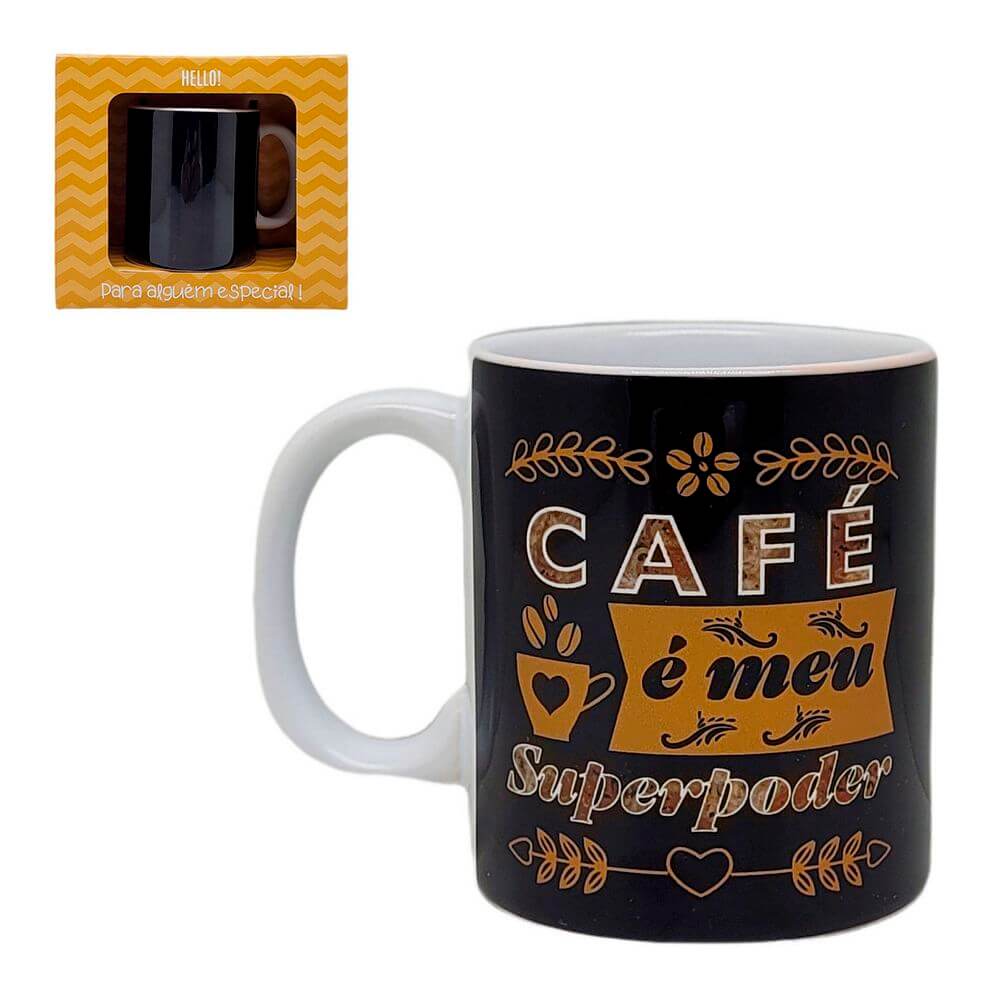 CANECA GM CAFE SUPER PODER 330ML F8-1 CANECA CAFE SUPER PODER 330ML F8-1, CANECA CAFE, CANECA CAFE SUPER PODER, CANECA HELLO, CAFE, CANECA CERAMICA Cozinha