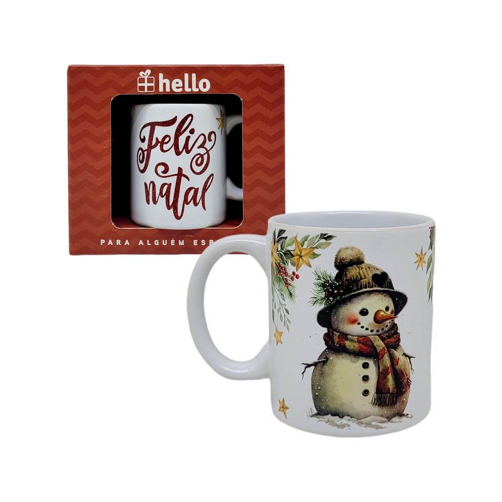 CANECA GM NATAL BONECO DE NEVE 330ML EF31-1 CANECA BONECO DE NEVE 330ML EF31-1, CANECA NATAL, CANECA BONECO DE NEVE, CANECA PRESENTE, CANECA DE CERAMICA, CANECA HELLO, CANECA, CANECA NATAL BONECO DE NEVE, NATAL Cozinha