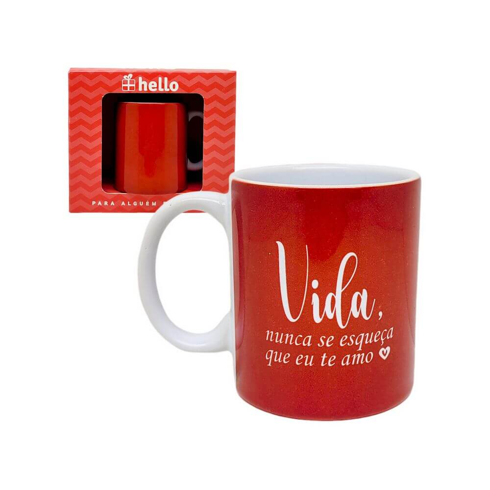 CANECA GM AMOR VIDA 330ML N16-1 CANECA CERAM. VIDA 330ML N16-1, CANECA VIDA, CANECA TE AMO, CANECA PRESENTE, CANECA DE CERAMICA, CANECA HELLO, CANECA, NAMORADOS Cozinha