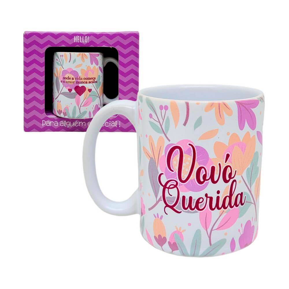 CANECA GM VOVO 330ML M29-1 CANECA CERAM. VOVO 330ML M29-1, CANECA VOVO, CANECA MAE VOVO QUERIDA, CANECA PRESENTE, CANECA DE CERAMICA, CANECA HELLO, CANECA, VOVO, AVO Cozinha