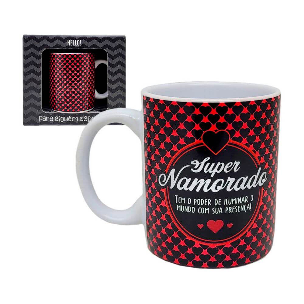 CANECA GM NAMORADO 330ML N17-1 CANECA SUPER NAMORADO 330ML N17-1, CANECA NAMORADO, CANECA SUPER NAMORADO, CANECA PRESENTE, CANECA DE CERAMICA, CANECA HELLO, CANECA, NAMORADO, DIA DOS NAMORADOS Cozinha