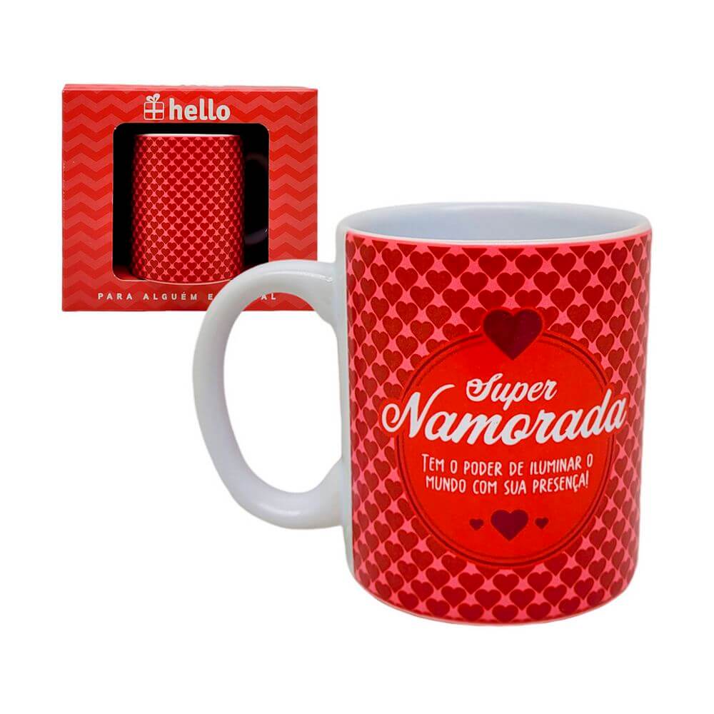 CANECA GM NAMORADA 330ML N18-1 CANECA SUPER NAMORADA 330ML N18-1, CANECA NAMORADA, CANECA SUPER NAMORADA, CANECA PRESENTE, CANECA DE CERAMICA, CANECA HELLO, CANECA, NAMORADA, DIA DOS NAMORADOS Cozinha
