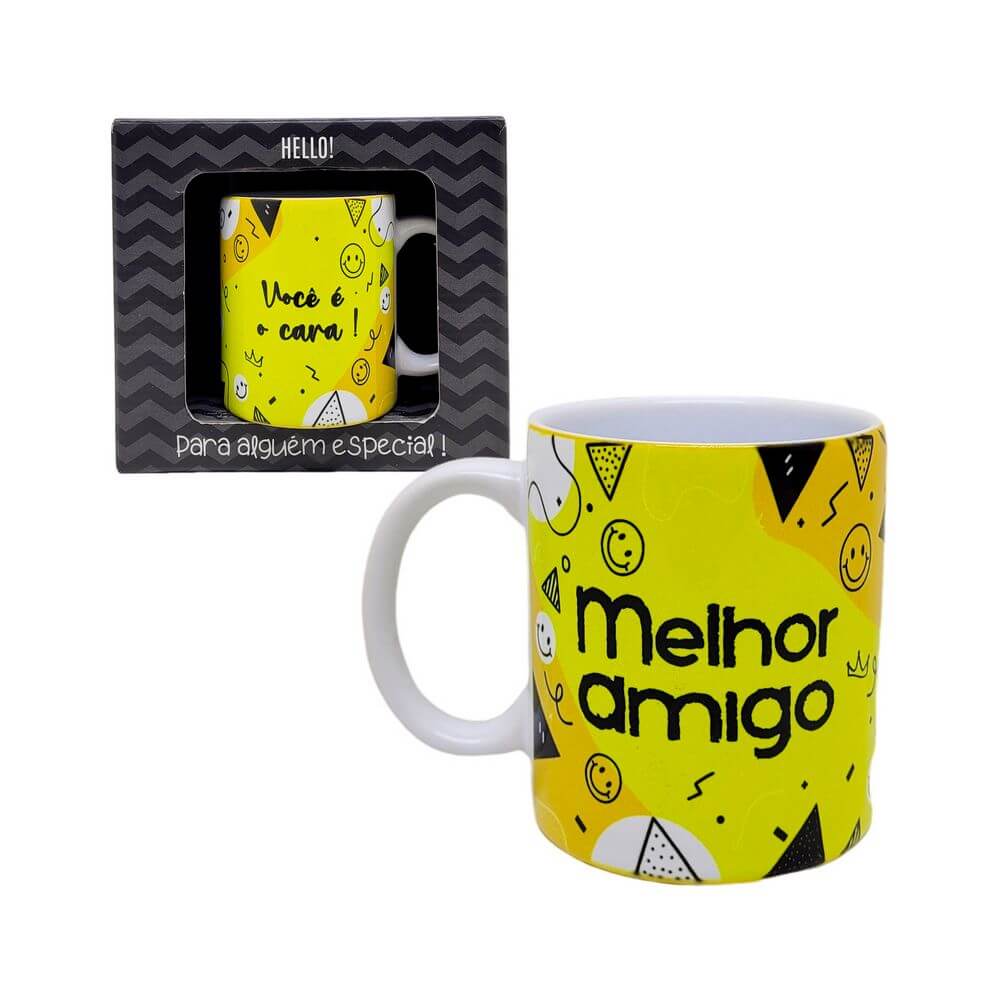 CANECA GM MELHOR AMIGO 330ML A28-1 CANECA MELHOR AMIGO 330ML A28-1, CANECA MELHOR AMIGO, CANECA AMIGO, CANECA PRESENTE, CANECA DE CERAMICA, CANECA HELLO, CANECA, AMIGO, MELHOR AMIGO Cozinha
