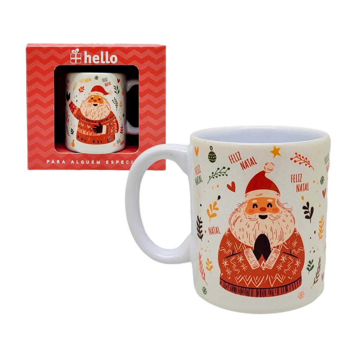 CANECA GM NOEL 330ML NAT-7 CANECA CERAM. NOEL 330ML NAT-7, CANECA NATAL, CANECA NOEL, CANECA PRESENTE, CANECA DE CERAMICA, CANECA HELLO, CANECA, NATAL, PAPAI NOEL-Natal e Ano Novo