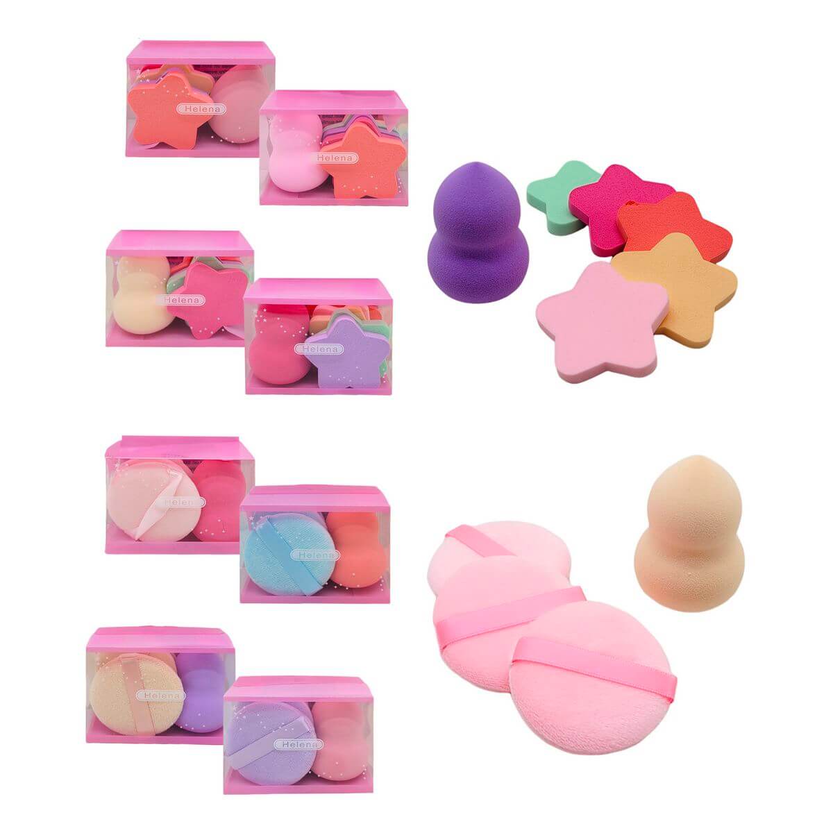 KIT ESPONJAS JW534-00528-02 KIT ESPONJAS JW534-00528-02, ESPONJA, KIT ESPONJAS, MAQUIAGEM, ESPONJA ESTRELA, ARTIGOS COSMETICOS Beleza & Saude