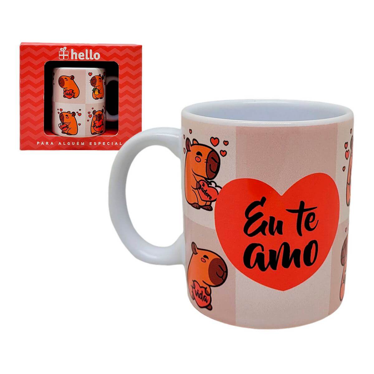 CANECA GM CAPIVARA 330ML EF37-1 CANECA EU TE AMO CAPIVARA 330ML EF37-1, CANECA CAPIVARA, CANECA EU TE AMO, CANECA PRESENTE, CANECA DE CERAMICA, CANECA HELLO, CANECA, CAPIVARA, EU TE AMO Cozinha