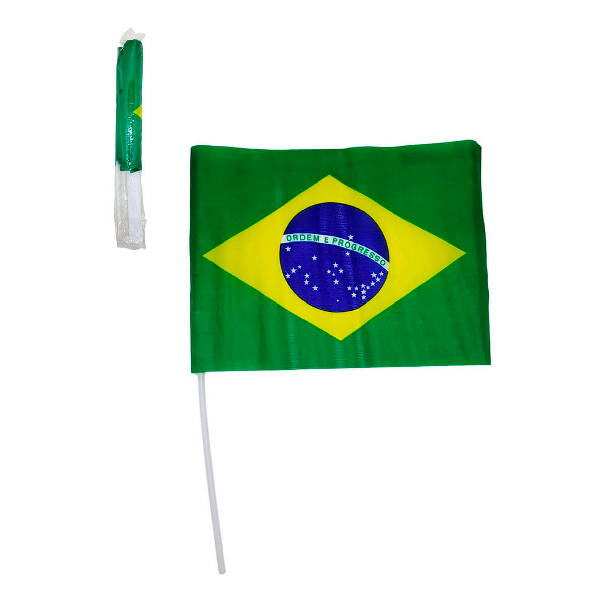 BANDEIRA BRASIL POLIESTER C/12 30X20CM AX20878 BANDEIRA BRASIL C/ HASTE PCT/12 AX20878, BANDEIRA, BANDEIRA DO BRASIL, BANDEIRA COM HASTE, PACOTE BANDEIRAS, BRASIL, COPA Produtos de Época