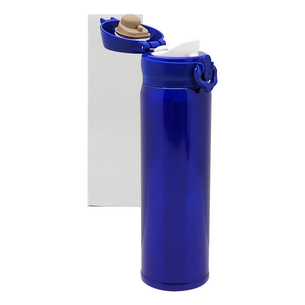 GARRAFA TERMICA 425ML AZUL 143362A GARRAFA TERMICA AZUL 425ML 143362A, GARRAFA METAL AZUL, GARRAFA METAL 425ML, GARRAFA AZUL, GARRAFA METAL, GARRAFA Cozinha