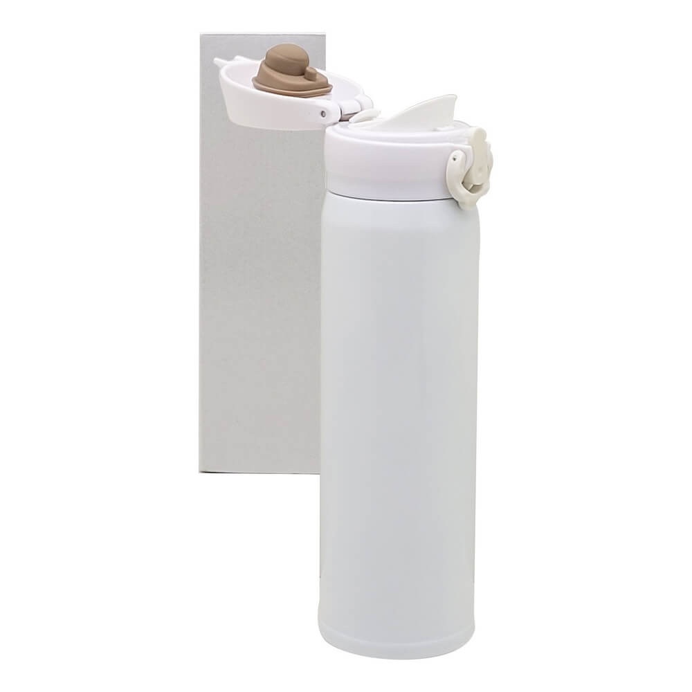 GARRAFA TERMICA 425ML BRANCA 143362W GARRAFA TERM. BRANCA 425ML 143362W, GARRAFA TERMICA BRANCA, GARRAFA METAL BRANCA, GARRAFA METAL 400ML, GARRAFA BRANCA, GARRAFA Cozinha