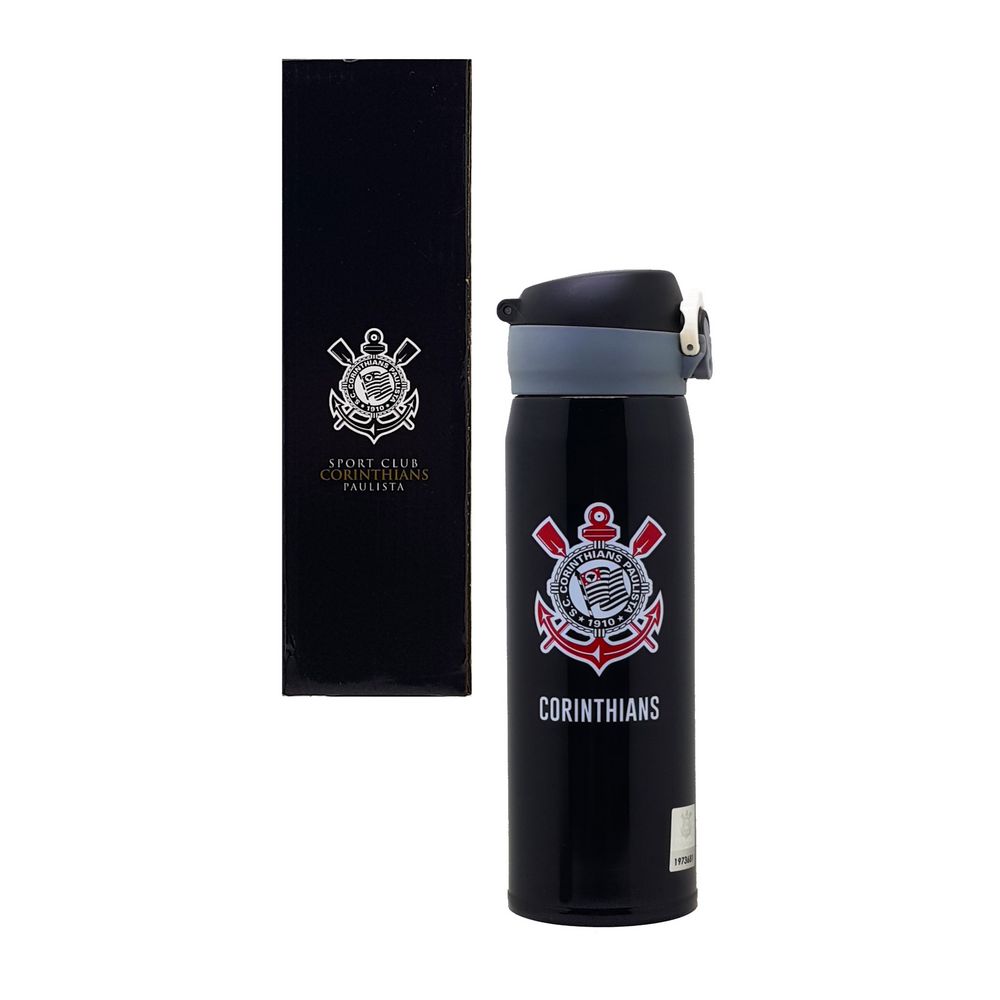 GARRAFA TERM. 420ML CORINTHIANS QH043A-1 GARRAFA TERM. 420ML CORINTHIANS QH043A-1, GARRAFA TERMICA 420ML CORNTIHIANS, GARRAFA TERMICA 420ML, GARRAFA TERMICA CORINTHIANS, GARRAFA CORITHIANS, GARRAFA TERMICA, CORINTHIANS, GARRAFA Times de Futebol