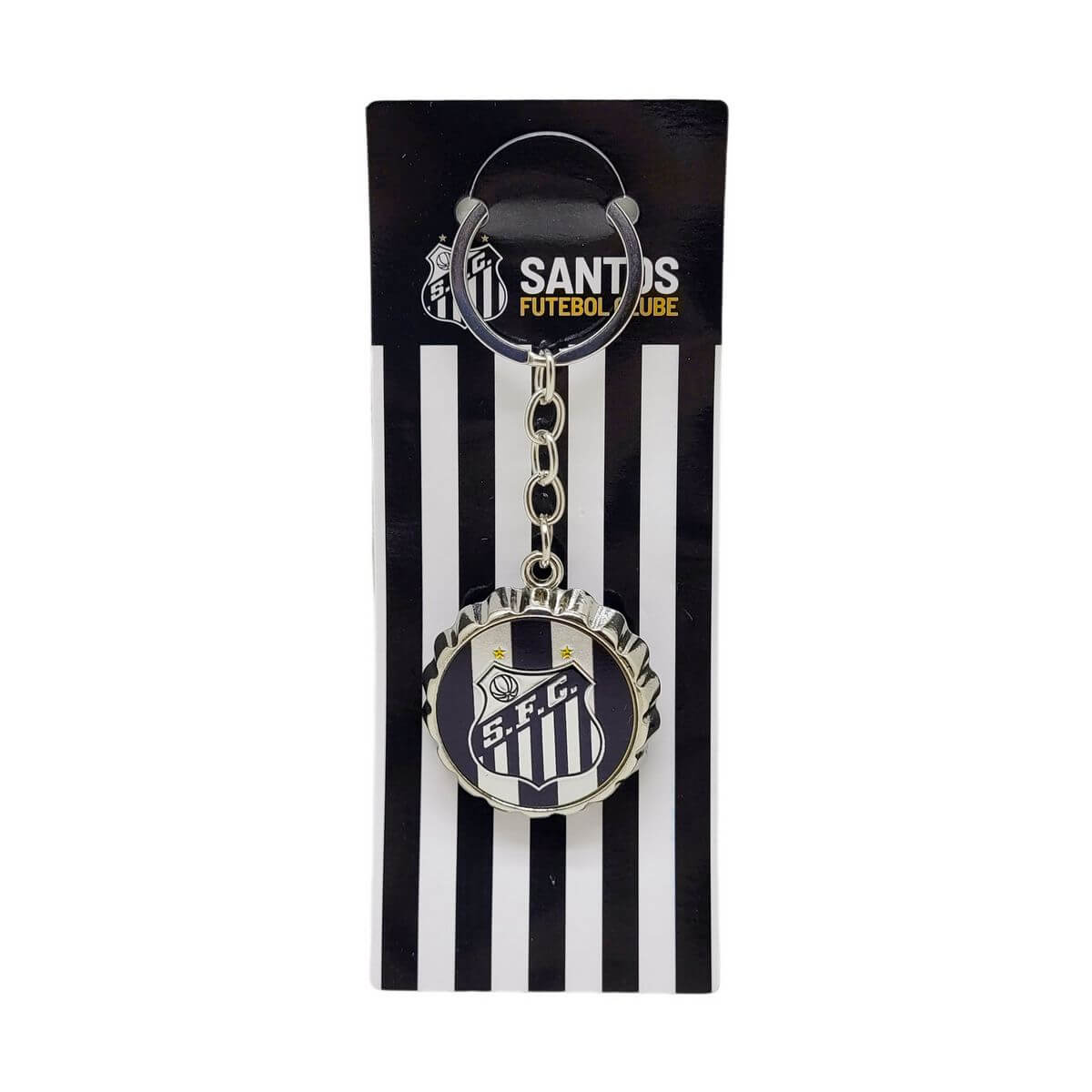 CHAVEIRO ABRIDOR SANTOS RE015-4 CHAVEIRO ABRIDOR SANTOS RE015-4, CHAVEIRO, CHAVEIRO TAMPA, ABRIDOR DE GARRAFA, SANTOS, FUTEBOL, PRESENTE Times de Futebol