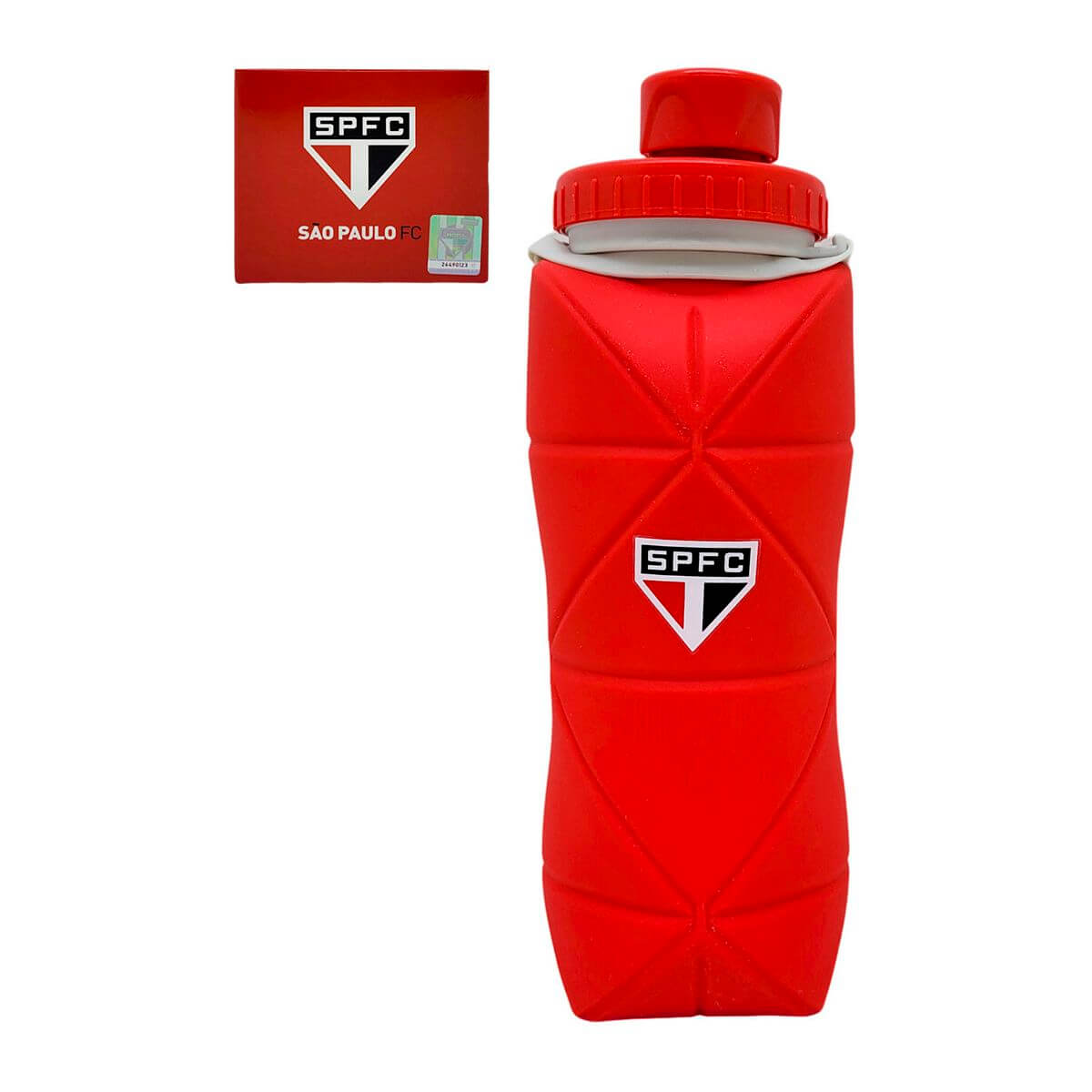 GARRAFA SILICONE 600ML SAO PAULO VSC004-2 GARRAFA SILICONE 600ML SAO PAULO VSC004-2, GARRAFA, GARRAFA DE SILICONE, GARRAFA DOBRAVEL, 600ML, SAO PAULO, FUTEBOL Times de Futebol