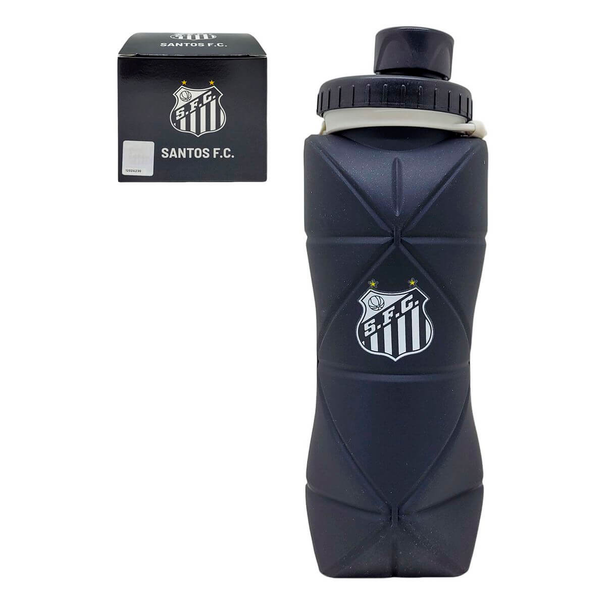 GARRAFA SILICONE 600ML SANTOS VSC004-4 GARRAFA SILICONE 600ML SANTOS VSC004-4, GARRAFA, GARRAFA DE SILICONE, GARRAFA DOBRAVEL, 600ML, SANTOS, FUTEBOL Times de Futebol