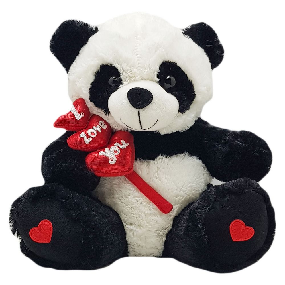 PELUCIA PANDA 25CM FE6866 PELUCIA PANDA PQ FE6866, PELUCIA PANDA PEQUENO, URSO PANDA COM CORACAO, URSO PANDA CORACAO, URSO PANDA, PELUCIA PANDA, PANDA Brinquedos