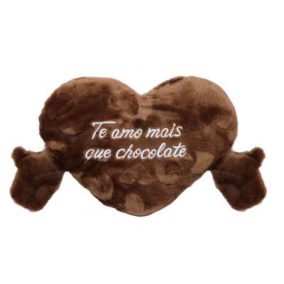 ALMOFADA CORACAO CHOCOLATE 30CM FE6972 ALMOFADA CORACAO CHOCOLATE FE6972, ALMOFADA CORACAO CHOCOLATE, ALMOFADA CORACAO BRACO, ALMOFADA CHOCOLATE, ALMOFADA CORACAO, ALMOFADA Brinquedos