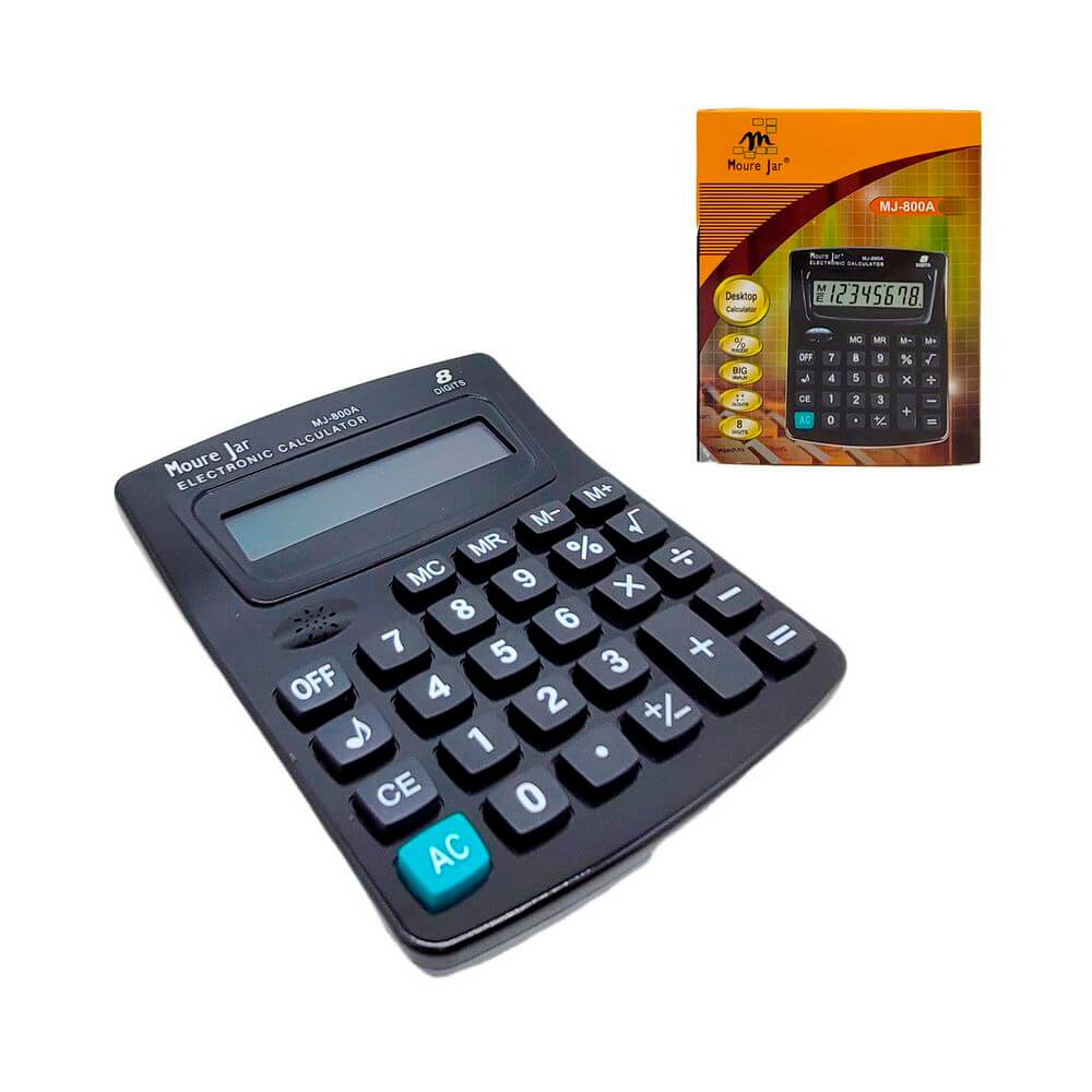 CALCULADORA 8 DIG MJ-800A CALCULADORA 8 DIG MJ-800A, CALCULADORA, CALCULADORA 8 DIGITOS, MATEMATICA, CALCULO Material Escritório