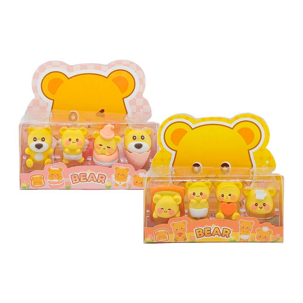 BORRACHAS DECORADAS BEAR 12CM 1203-13 KIT BORRACHAS BEAR 1203-13, BORRACHA, BORRACHA LUDICA, KIT BORRACHAS, BORRACHA BEAR, BORRACHA URSO, ESCOLA, PAPELARIA Material Escolar e Papelaria