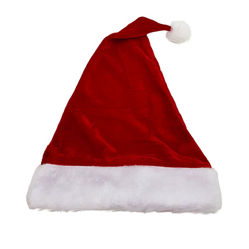 GORRO PAPAI NOEL VELUDO 40CM H-001 GORRO PAPAI NOEL VELUDO, GORRO PAPAI NOEL, GORRINHO PAPAI NOEL, CHAPEUZINHO PAPAI NOEL-Natal e Ano Novo