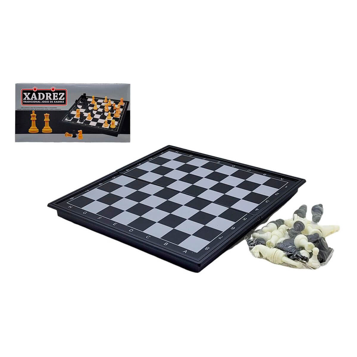 TABULEIRO XADREZ MAGNETICO 25CM 1912 JOGO XADREZ MAGNETICO 25CM 1912, JOGO, XADREZ, XADREZ MAGNETICO, JOGO DE TABULEIRO, BRINQUEDOS-Brinquedos