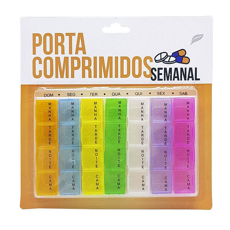 P. COMPRIMIDO DE PLASTICO 4435 PORTA REMEDIO PLASTICO, PORTA REMEDIO COLORIDO, PORTA REMEDIO SEMANAS Banheiro & Lavanderia