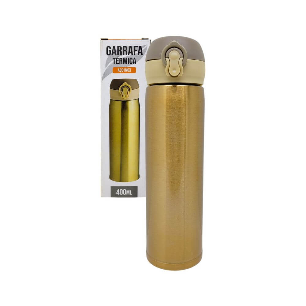 GARRAFA TERMICA 400ML DOURADA 5546 GARRAFA TERM. INOX DOURADA 400ML 5546, GARRAFA TERMICA, GARRAFA INOX, GARRAFA DOURADA, GARRAFA 400ML Cozinha
