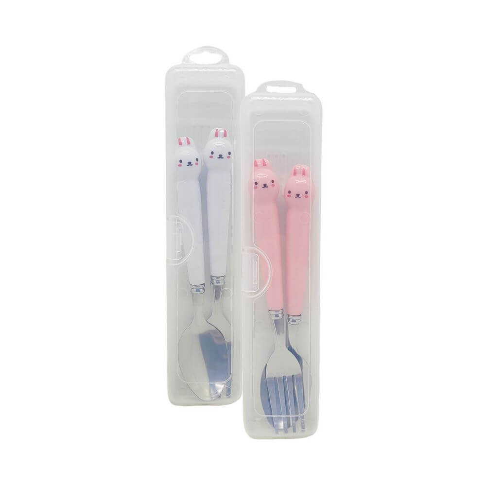 TALHER KIT C/ ESTOJO 2PCS 20CM JGT107H JG. TALHERES C/ ESTOJO JGT107H, TALHER, JOGO DE TALHER, TALHERES COM ESTOJO, TALHER COELHO, GARFO, COLHER, COZINHA Cozinha