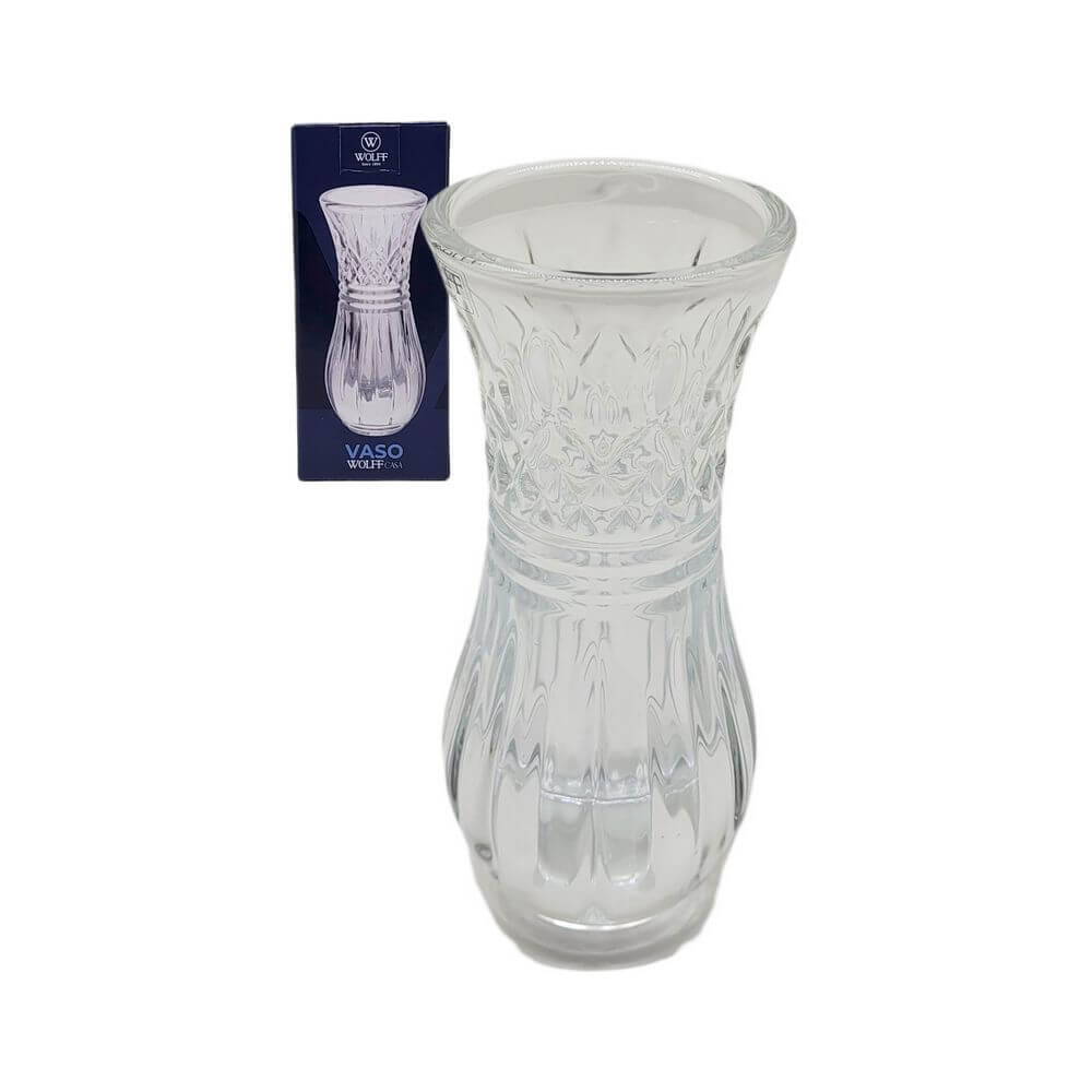 VASO CRISTAL 28030 LYS 15CM VASO DE CRISTAL LYS 15CM 28030, VASO, CRISTAL, LYS, WOLFF, DECORACAO, CASA, DECORATIVO, VIDRO Decoracao e Presentes