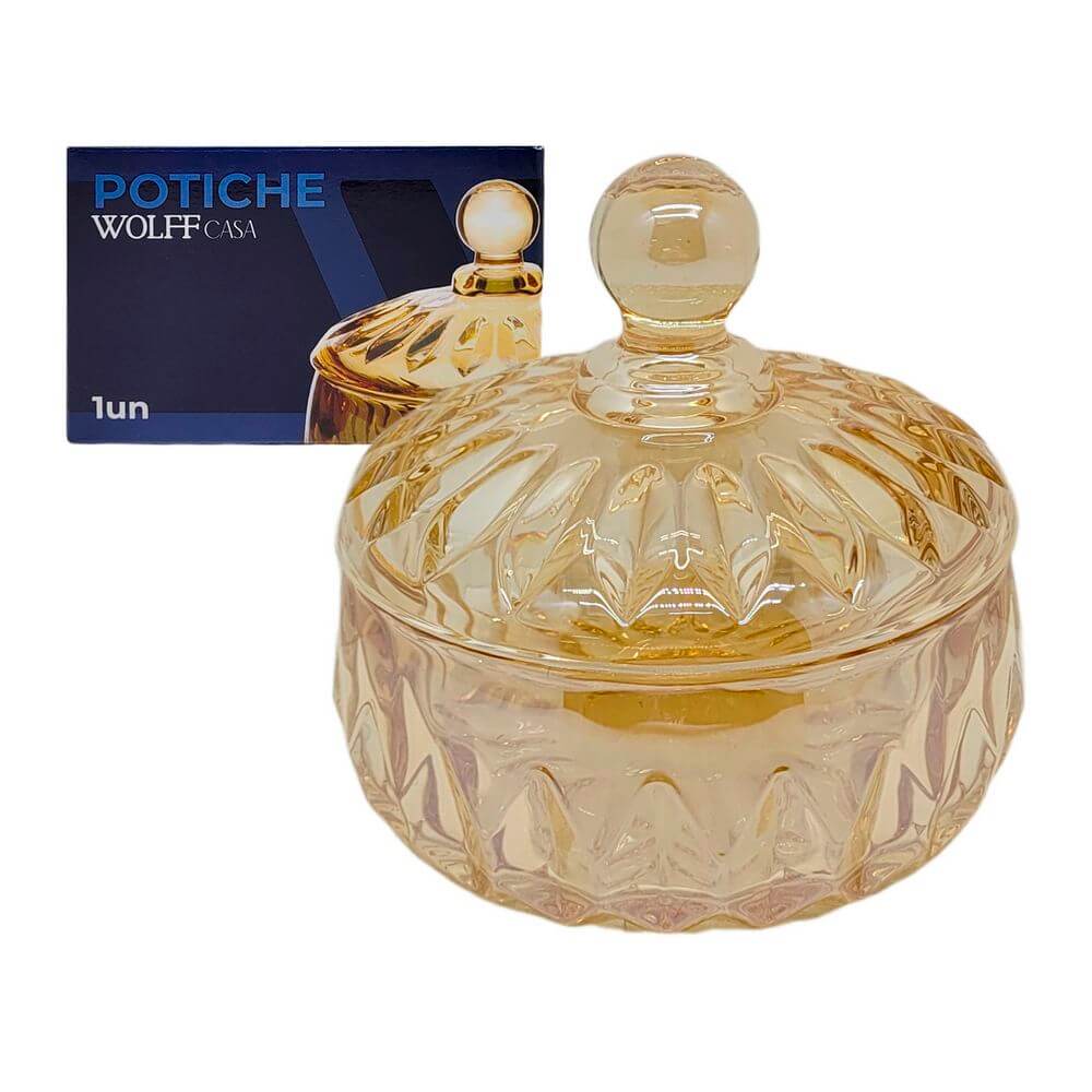 BOMBONIERE DE VIDRO LOUISE 11X11CM 35196 POTICHE LOUISE 11X11CM 35196, POTICHE, POTICHE LOUISE, POTICHE 11CM, POTICHE DE CRISTAL, POTICHE DECORATIVO, DECORACAO, BOMBONIERE Cozinha