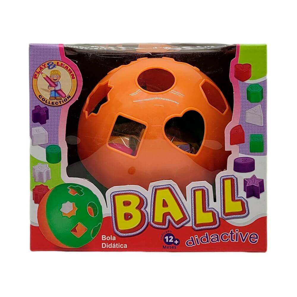 BRINQUEDO DE ENCAIXE BOLA DIDATICA 20X18CM 600 BOLA DIDATICA 600, BOLA, BOLA DIDATICA, EDUCATIVO, BOLA DE BRINQUEDO, BRINQUEDOS Brinquedos