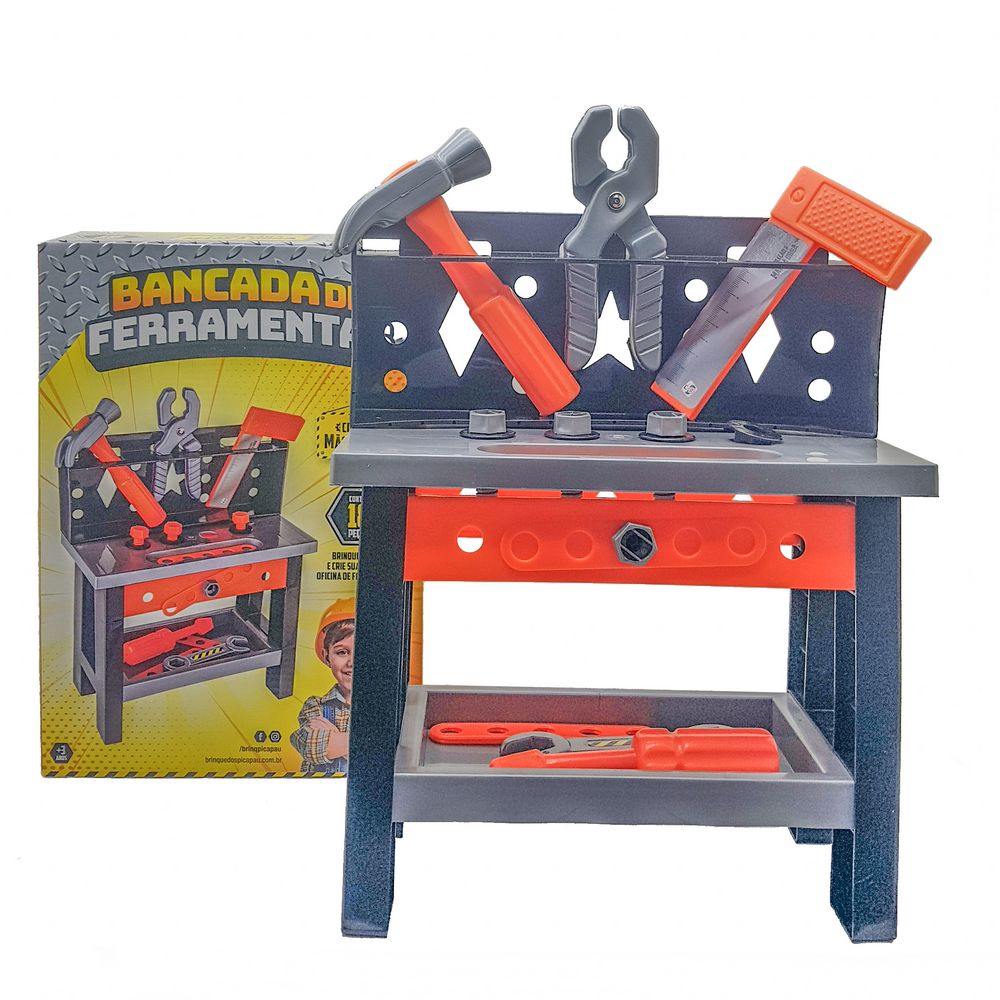 KIT FERRAMENTAS C/ BANCADA 761 BRINQ. BANCADA DE FERRAMENTAS 761 Brinquedos