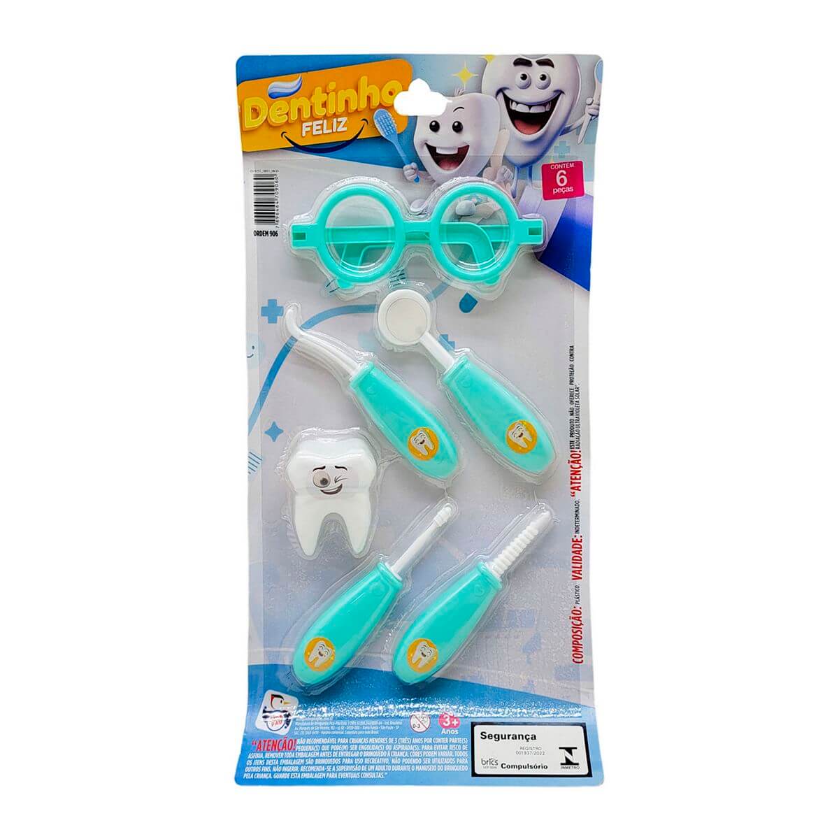 KIT MEDICO DENTISTA FELIZ 33X17CM 906 BRINQUEDO DENTINHO FELIZ PQ 906, DENTINHO FELIZ, KIT DENTINHO, DENTISTA, BRINQUEDOS Brinquedos