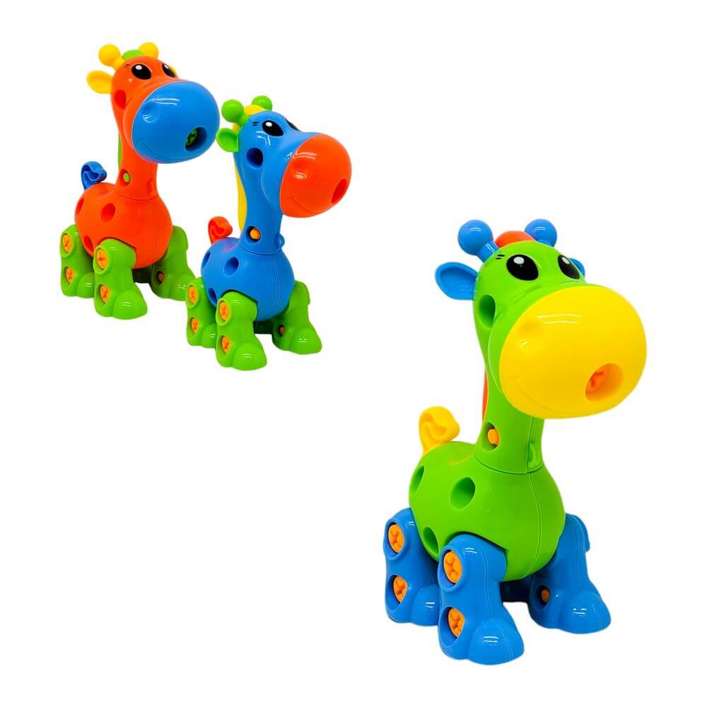 BRINQUEDO DE MONTAR GIRAFA 24X19CM PI3358 MONTA E DESMONTA GIRAFA PI3358, MONTA E DESMONTA, MONTA E DESMONTA ANIMAL, GIRAFA, BRINQUEDO ANIMAL, BRINQUEDO GIRAFA, BRINQUEDOS Brinquedos