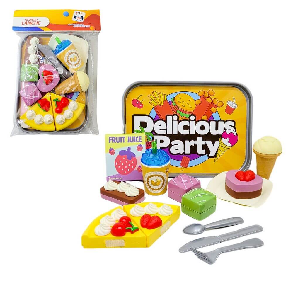 KIT COZINHA HORA DO LANCHE 13PCS PI4219 BRINQ. HORA DO LANCHE 13PCS PI4219, BRINQUEDOS, BRINQUEDO HORA DO LANCHE, HORA DO LANCHE, COMIDINHA, COMIDA DE PLASTICO, BOLO DE PLASTICO, COMIDINHA DE BRINQUEDO Brinquedos