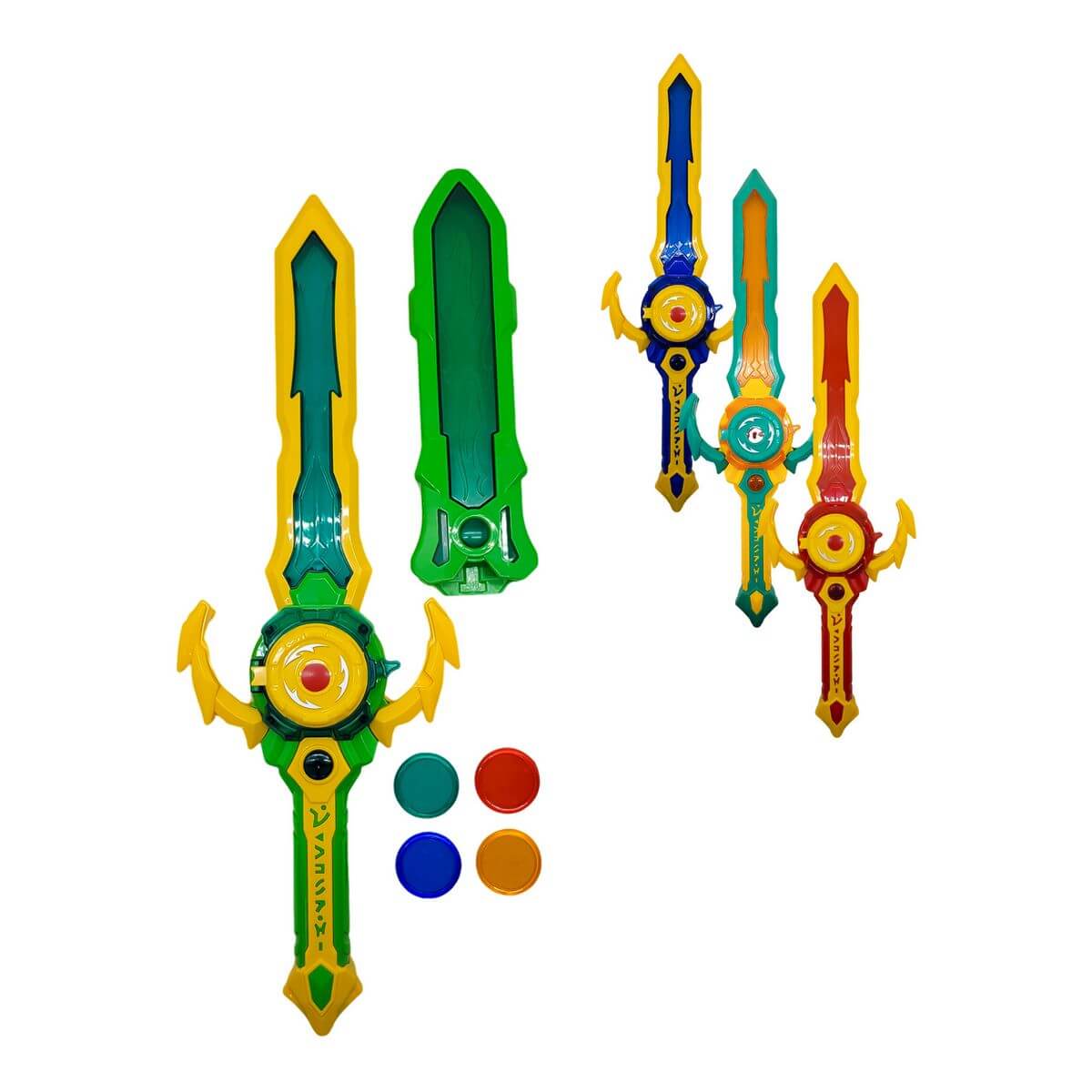 KIT HEROI ESPADA 42CM C/ LUZ E SOM PI4856 BRINQUEDO ESPADA PI4856, ESPADA, ESPADA DE BRINQUEDO, LANCA DISCOS, ESPADA COM LUZ, BRINQUEDOS Brinquedos