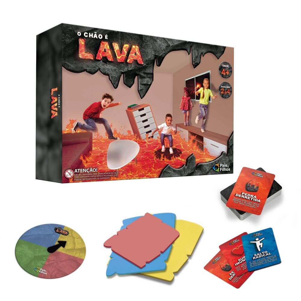 JOGO O CHAO E LAVA 10797-1 BRINQ. O CHAO E LAVA 10797-1, BRINQUEDO, JOGO DE TABULEIRO, JOGO, GAMES, JOGAR, JOGO INFANTIL, LAVA, CHAO E LAVA, PAIS E FILHOS-Brinquedos