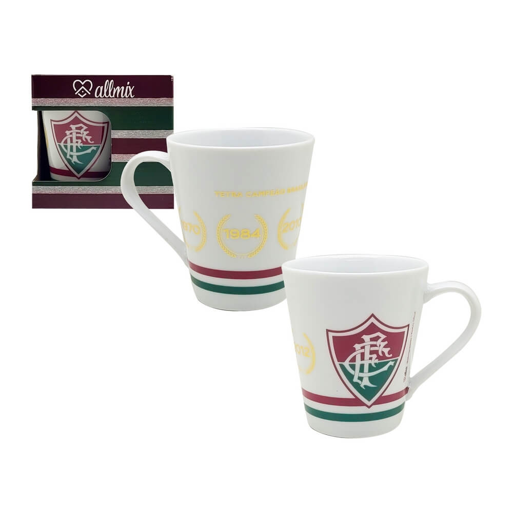 CANECA CERAMICA FLUMINENSE 290ML 22135 CANECA PORC. FLUMINENSE 290ML 22135, CANECA PORCELANA FLUMINENSE, CANECA PORCELANA FLU, CANECA FLUMINENSE, CANECA PORCELANA, CANECA TIME FUTEBOL, CANECA Times de Futebol