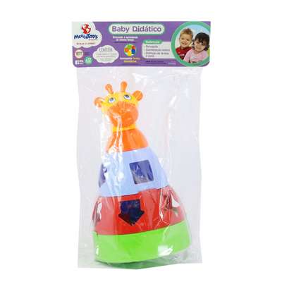 BRINQUEDO DIDATICO PIRAMIDE GIRAFA 291 Brinquedos