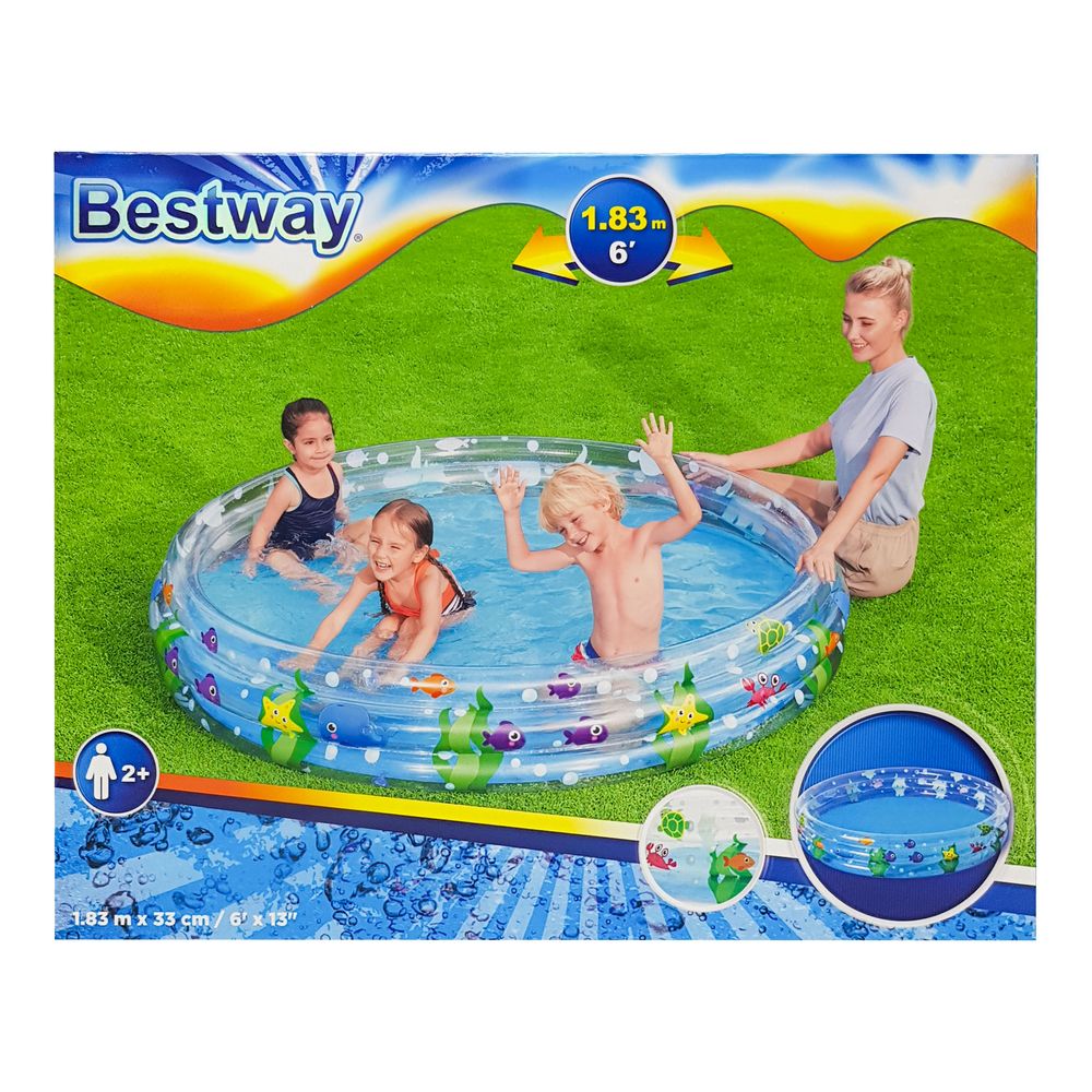 PISCINA 480L 183X33CM BST-079 PISCINA INFLAVEL 480L 183X33CM BST-079, PISCINA INFLAVEL BESTWAY, PISCINA INFLAVEL 480L, PISCINA INFANTIL 3 ANEIS, PISCINA INFLAVEL, PISCINA-Brinquedos