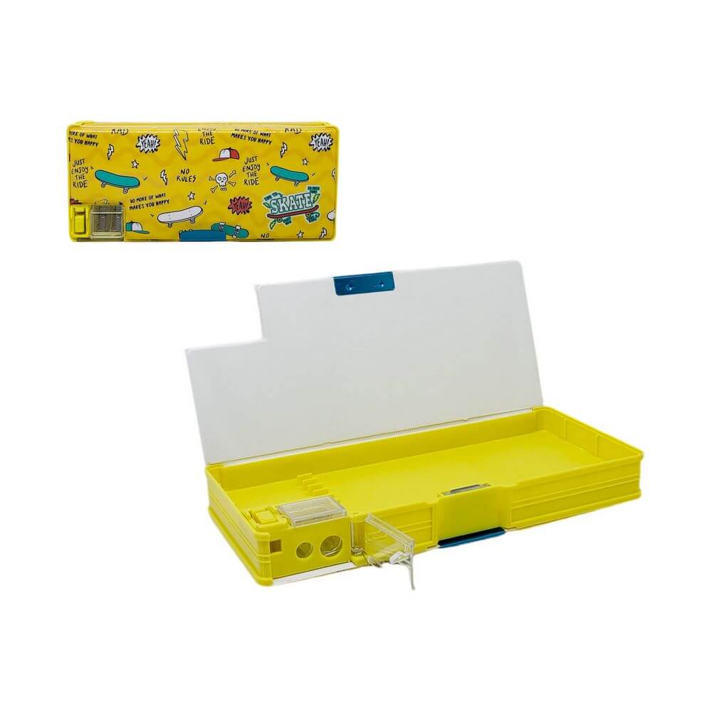ESTOJO MECANICO MULTIFUNCAO SKATE 8139 ESTOJO CASE SKATE 8139, ESTOJO, ESTOJO CASE, ESTOJO SKATE, ESTOJO ESTAMPADO, ESCOLA, PAPELARIA Material Escolar e Papelaria