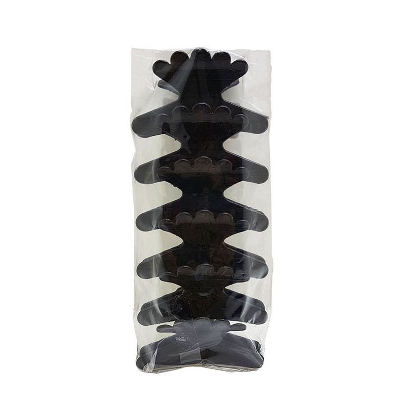 PIRANHA PLASTICO SORRISO PRETA PCT/6 PCS PIRANHA SORRISO PRETA, CONJUNTO 06 PIRANHAS, PIRANHAS PLASTICO PRETA, PRENDEDOR CABELO Beleza & Saude