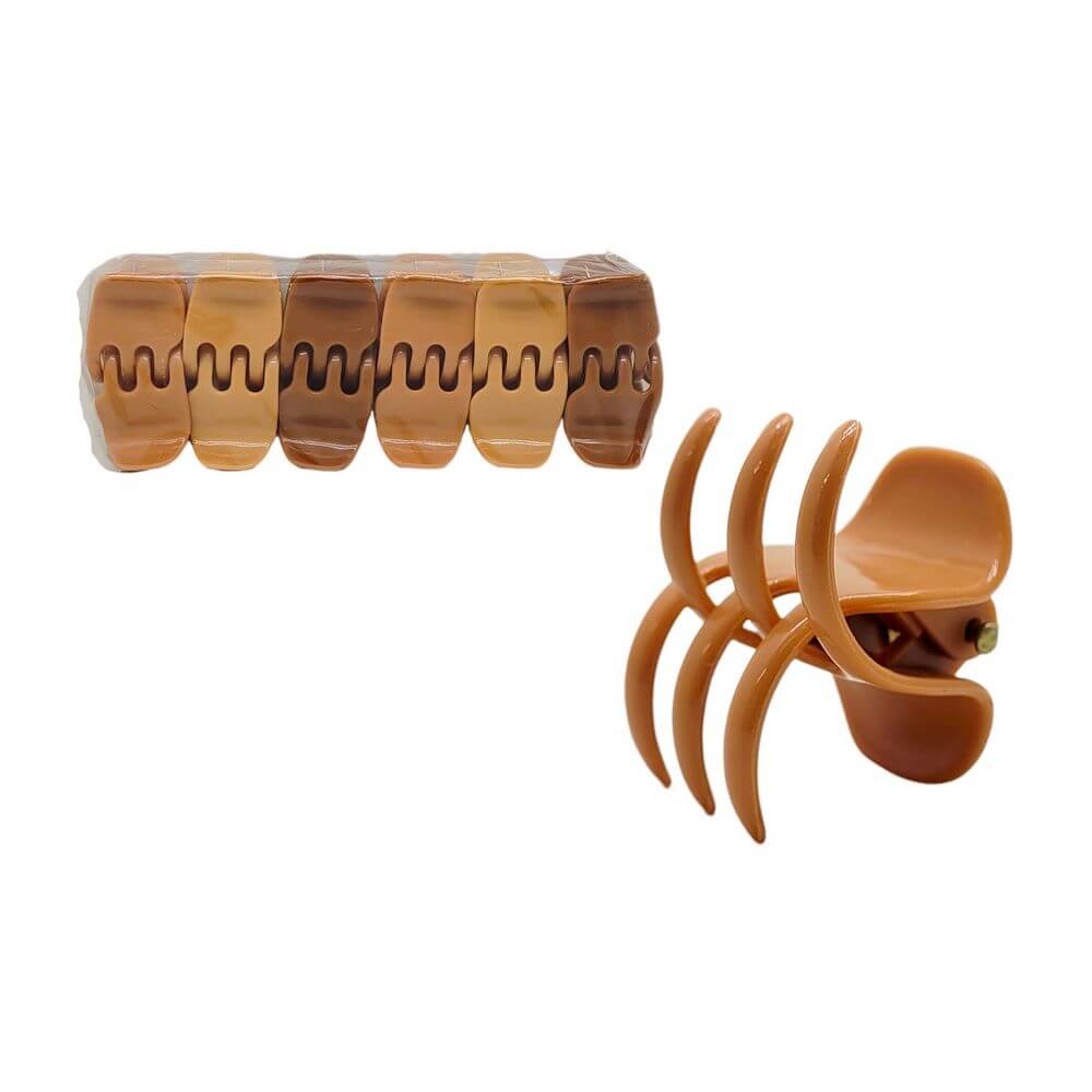 PIRANHA PLASTICO MARROM PQ C/12PCS 2182 PIRANHA MARROM PQ C/12PCS 2182, PACOTE PIRANHAS, PIRANHA MARROM, PIRANHA NUDE, PRENDEDOR DE CABELO, PACOTE PRENDEDOR DE CABELO, BRASNOVA Beleza & Saude