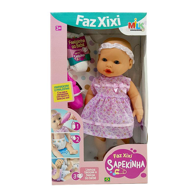 BONECA SAPEKINHA FAZ XIXI 41CM 367 BONECA SAPEKINHA XIXI, BONECA ACESSORIOS, BONECA BEBE XIXI, BONECA BEBE MAMADEIRA, BONECA BEBE DECORADA, BONECA XIXI ENFEITADA Brinquedos