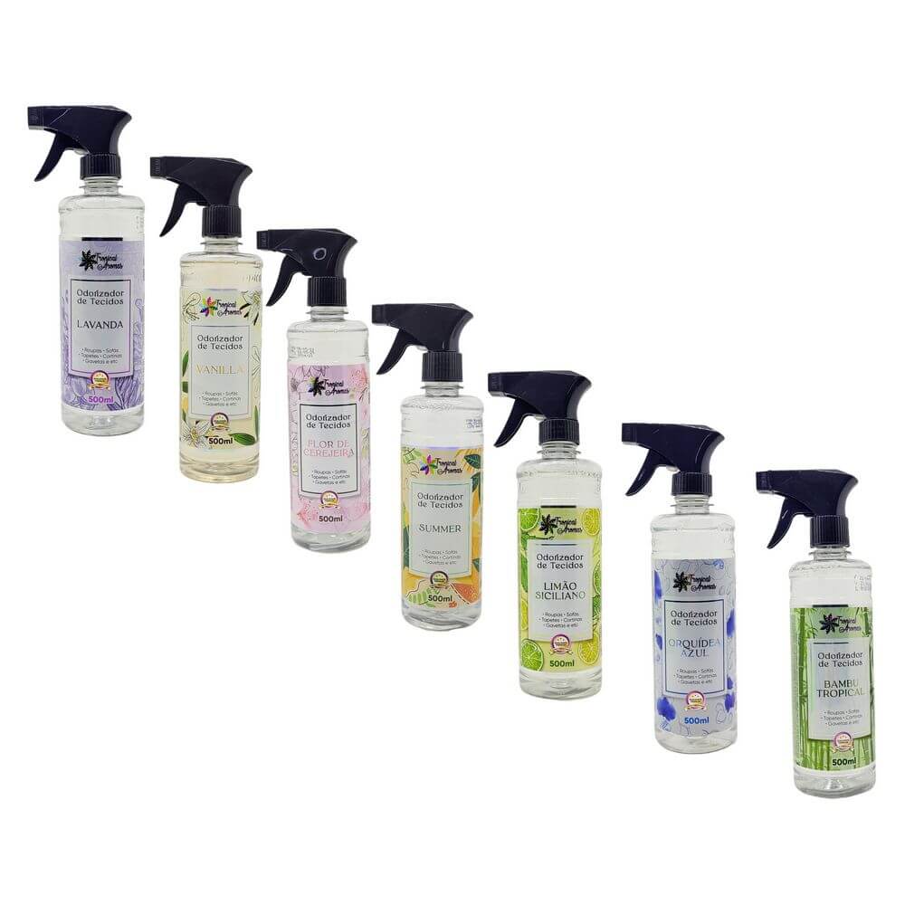 ODORIZADOR DE TECIDOS 500ML 436 ODORIZADOR DE TECIDOS 500ML 436, PERFUME, TECIDO, ODORIZADOR, TROPICAL AROMAS, ROUPAS, SOFAS, TAPETES, CORTINAS, GAVETAS Decoracao e Presentes