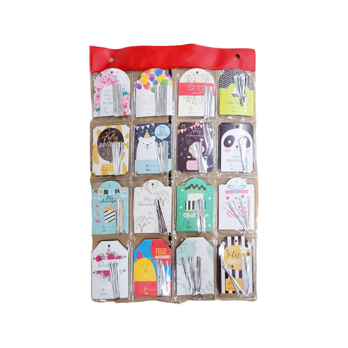 CARTOES MINI ANIVERSARIO C/96 051 KIT C/ 96 CARTOES DE/PARA SORT. 051, CARTOES, MINI-CARTOES, CARTOES DE PARABENS, ANIVERSARIO Decoracao e Presentes