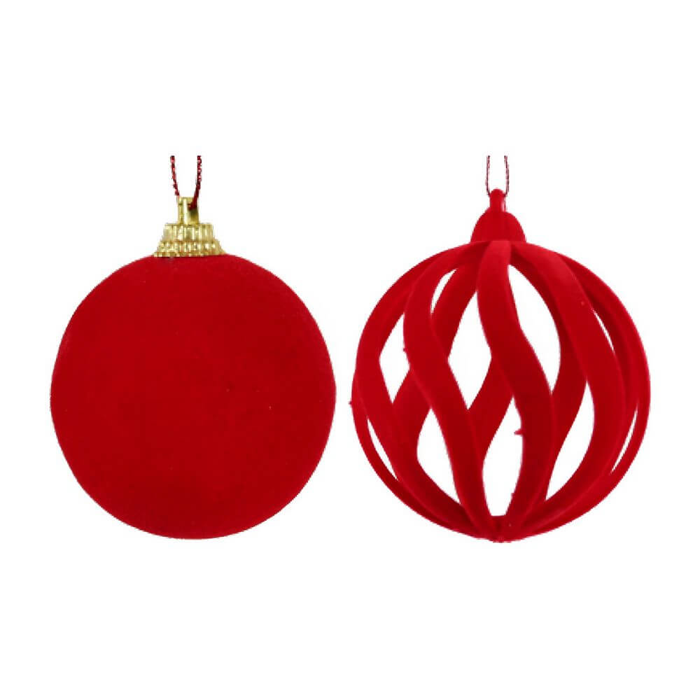 BOLA DE NATAL VELUDO C/6 BOLAS 8CM WF1350 ENF. NATAL C/6 BOLAS 8CM WF1350, ENFEITE, ENFEITE DE NATAL, BOLA DE NATAL, BOLA 8CM, BOLA CAMURCA, BOLA VERMELHA, NATAL Natal e Ano Novo