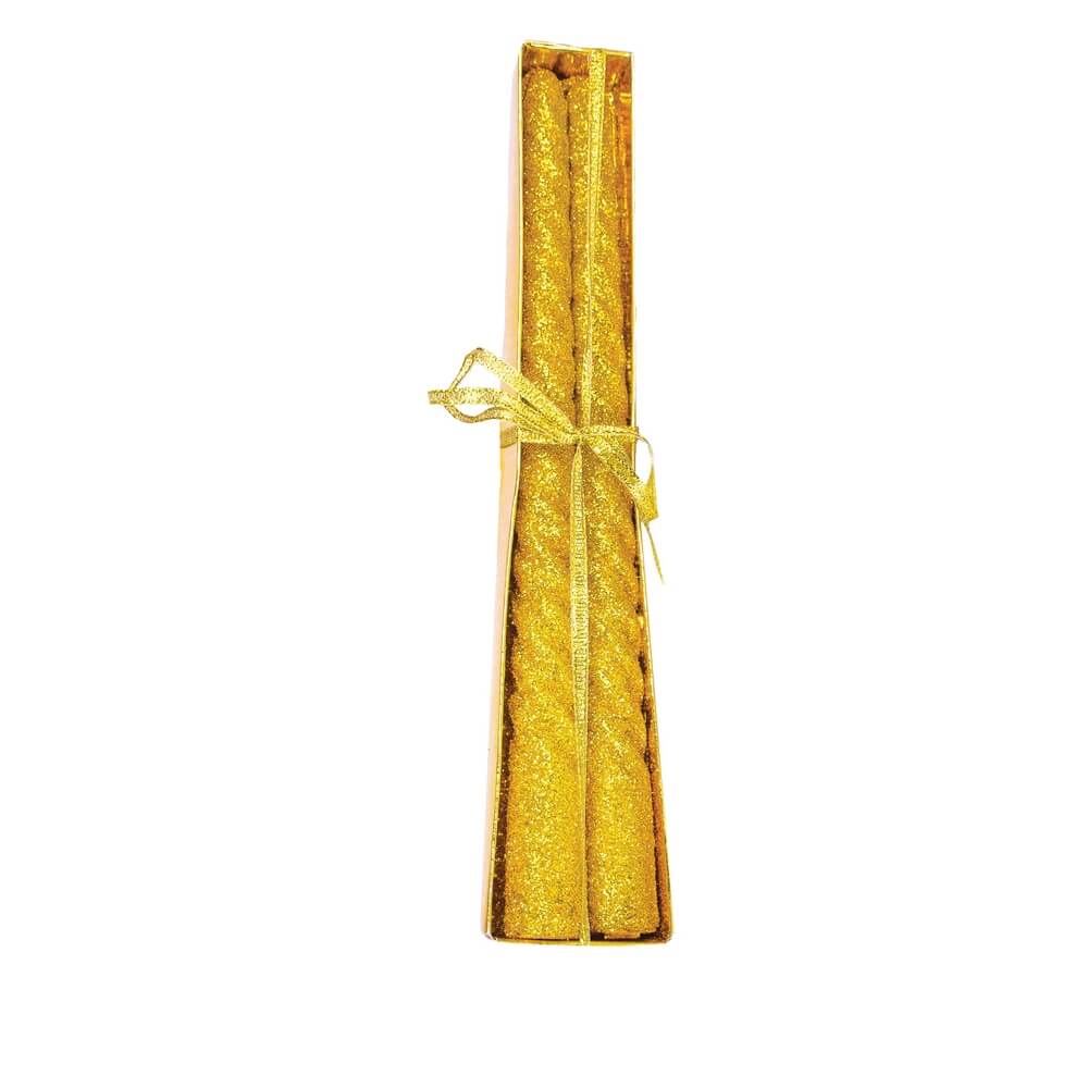 VELA CASTICAL 2PCS GLITER NTH6104 ENF. C/2 VELAS PURPURINA NTH6104, ENFEITE VELA PURPURINA, ENFEITE VELA NATAL, VELA NATAL DECORADA, VELA DECORATIVA, VELA Natal e Ano Novo
