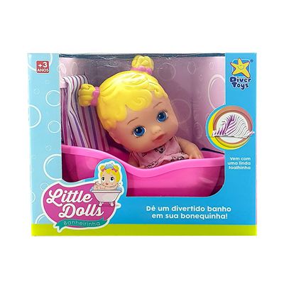 BONECA LITTLE DOLLS BANHO LOURA 22CM 8022 BONECA LITTLE DOLLS, BONECA BANHO, BONECA BRINQUEDO, BONECA LOURA BANHO Brinquedos